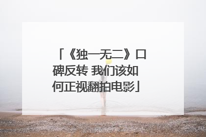《独一无二》口碑反转 我们该如何正视翻拍电影