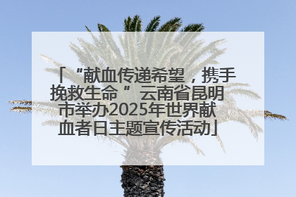 “献血传递希望，携手挽救生命 ”云南省昆明市举办2025年世界献血者日主题宣传活动