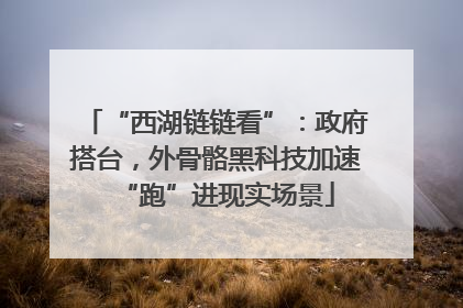 “西湖链链看”：政府搭台，外骨骼黑科技加速“跑”进现实场景