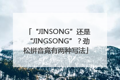 “JINSONG”还是“JINGSONG”？劲松拼音竟有两种写法