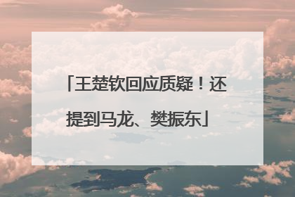 王楚钦回应质疑！还提到马龙、樊振东