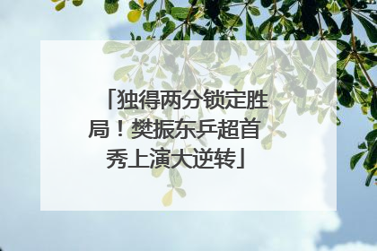 独得两分锁定胜局！樊振东乒超首秀上演大逆转