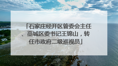 石家庄经开区管委会主任、藁城区委书记王锦山，转任市政府二级巡视员