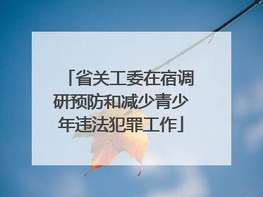 省关工委在宿调研预防和减少青少年违法犯罪工作