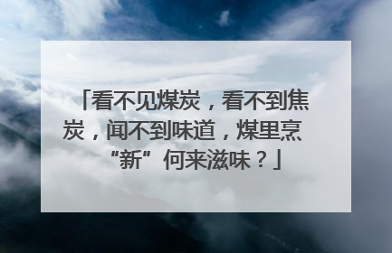 看不见煤炭，看不到焦炭，闻不到味道，煤里烹“新”何来滋味？