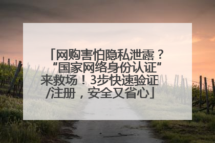网购害怕隐私泄露？“国家网络身份认证”来救场！3步快速验证/注册，安全又省心