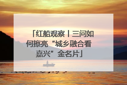 红船观察丨三问如何擦亮“城乡融合看嘉兴”金名片