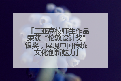 三亚高校师生作品荣获“伦敦设计奖”银奖，展现中国传统文化创新魅力