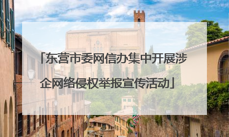 东营市委网信办集中开展涉企网络侵权举报宣传活动
