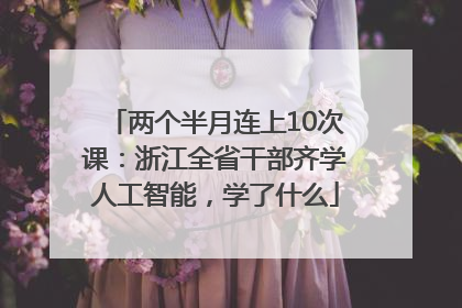 两个半月连上10次课：浙江全省干部齐学人工智能，学了什么