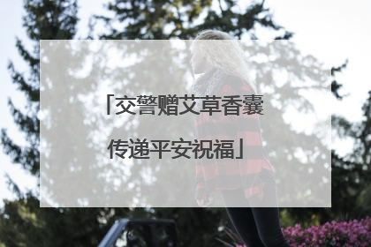 交警赠艾草香囊 传递平安祝福