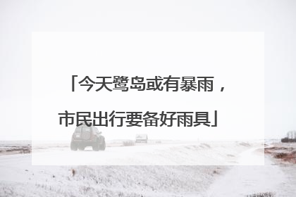 今天鹭岛或有暴雨，市民出行要备好雨具