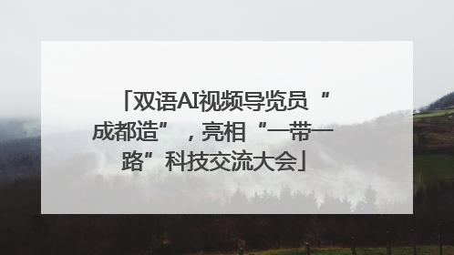 双语AI视频导览员“成都造”，亮相“一带一路”科技交流大会