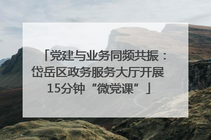 党建与业务同频共振：岱岳区政务服务大厅开展15分钟“微党课”