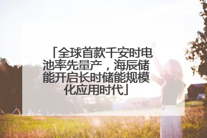 全球首款千安时电池率先量产，海辰储能开启长时储能规模化应用时代
