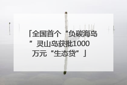 全国首个“负碳海岛”灵山岛获批1000万元“生态贷”
