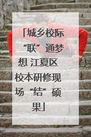 城乡校际“联”通梦想 江夏区校本研修现场“结”硕果