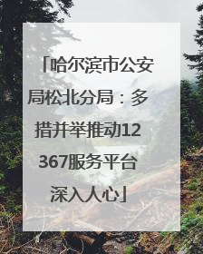 哈尔滨市公安局松北分局：多措并举推动12367服务平台深入人心