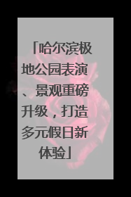 哈尔滨极地公园表演、景观重磅升级，打造多元假日新体验