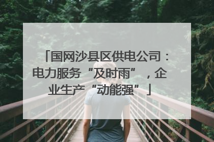 国网沙县区供电公司：电力服务“及时雨”，企业生产“动能强”