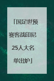 国足世预赛客战印尼25人大名单出炉