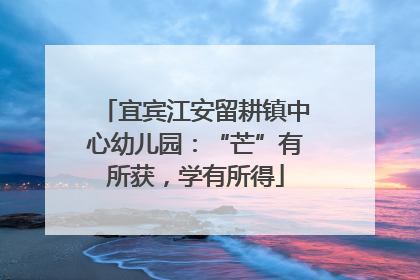 宜宾江安留耕镇中心幼儿园：“芒”有所获，学有所得