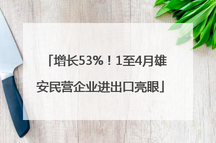 增长53%！1至4月雄安民营企业进出口亮眼