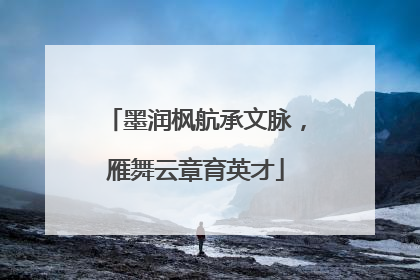 墨润枫航承文脉，雁舞云章育英才