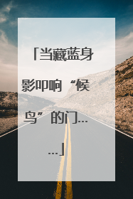 当藏蓝身影叩响“候鸟”的门……