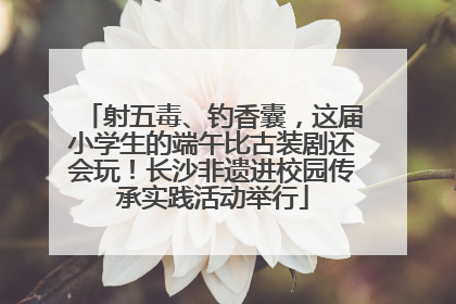 射五毒、钓香囊，这届小学生的端午比古装剧还会玩！长沙非遗进校园传承实践活动举行