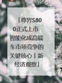 尊界S800正式上市 智能化成高端车市场竞争的关键核心丨新经济观察