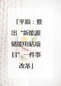 平原：推出“新能源储能电站项目”一件事改革