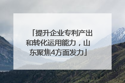 提升企业专利产出和转化运用能力，山东聚焦4方面发力