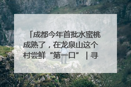 成都今年首批水蜜桃成熟了，在龙泉山这个村尝鲜“第一口”｜寻找和美乡村推荐官