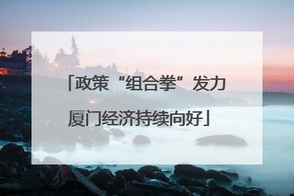 政策“组合拳”发力 厦门经济持续向好