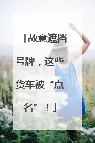 故意遮挡号牌，这些货车被“点名”！