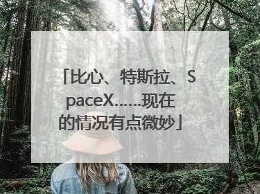 比心、特斯拉、SpaceX……现在的情况有点微妙