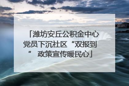 潍坊安丘公积金中心党员下沉社区“双报到” 政策宣传暖民心