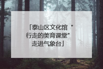 泰山区文化馆“行走的美育课堂”走进气象台