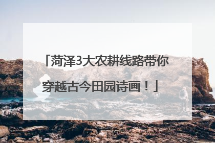 菏泽3大农耕线路带你穿越古今田园诗画！