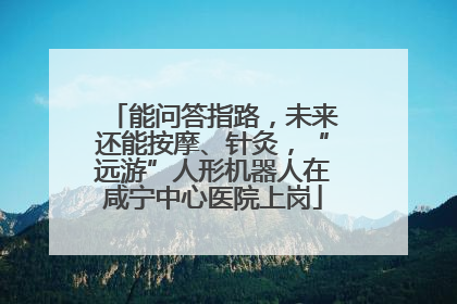 能问答指路，未来还能按摩、针灸，“远游”人形机器人在咸宁中心医院上岗