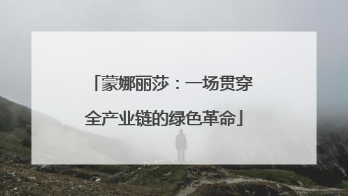 蒙娜丽莎：一场贯穿全产业链的绿色革命
