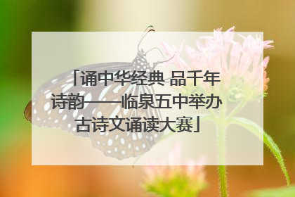 诵中华经典 品千年诗韵——临泉五中举办古诗文诵读大赛