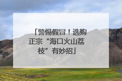 警惕假冒！选购正宗“海口火山荔枝”有妙招