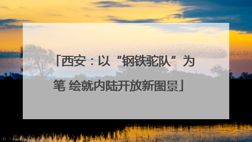 西安：以“钢铁驼队”为笔 绘就内陆开放新图景