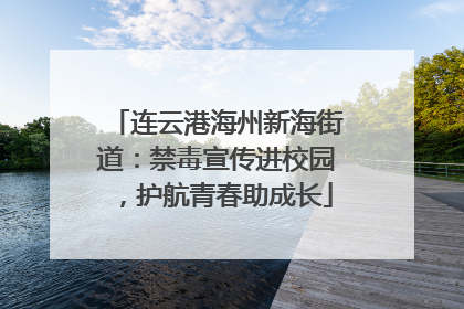 连云港海州新海街道：禁毒宣传进校园，护航青春助成长