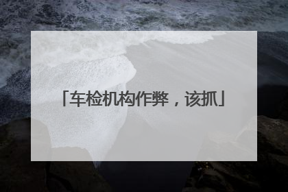 车检机构作弊，该抓