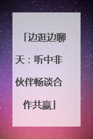 边逛边聊天：听中非伙伴畅谈合作共赢