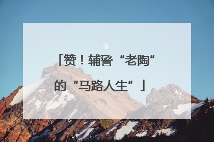 赞！辅警“老陶”的“马路人生”