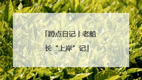 蹲点日记丨老船长“上岸”记